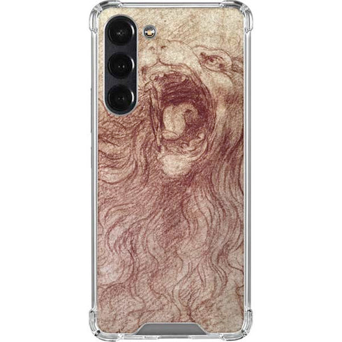 da Vinci - Sketch of a roaring lion by Da Vinci Galaxy S24 FE Clear Case