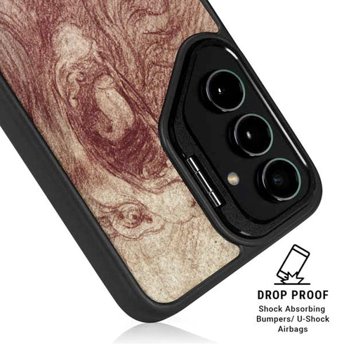 da Vinci - Sketch of a roaring lion by Da Vinci Galaxy S25 Plus Kickstand Case