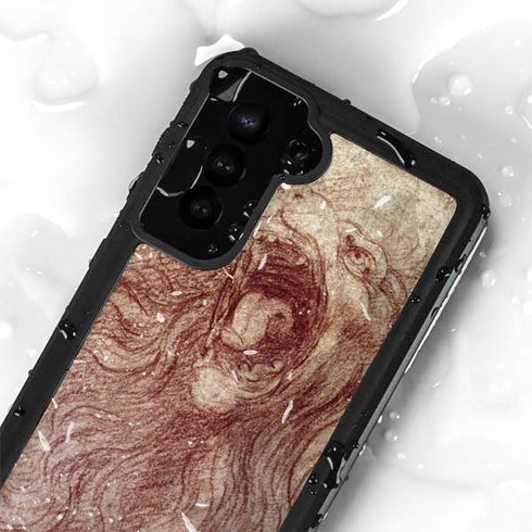 da Vinci - Sketch of a roaring lion by Da Vinci Galaxy S24 Plus Waterproof Case