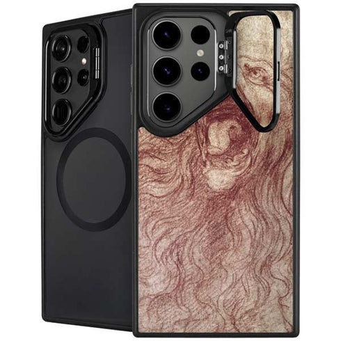 da Vinci - Sketch of a roaring lion by Da Vinci Galaxy S24 Ultra Kickstand Case