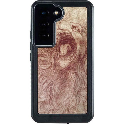 da Vinci - Sketch of a roaring lion by Da Vinci Galaxy S24 Waterproof Case