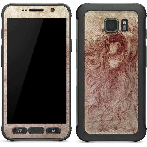 da Vinci - Sketch of a roaring lion by Da Vinci Galaxy S7 Active Skin