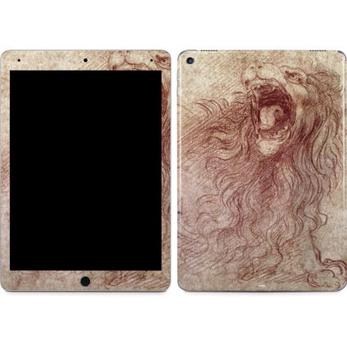 da Vinci - Sketch of a roaring lion by Da Vinci iPad Skins