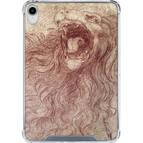 da Vinci - Sketch of a roaring lion by Da Vinci iPad 11th Gen (2025) Clear Case