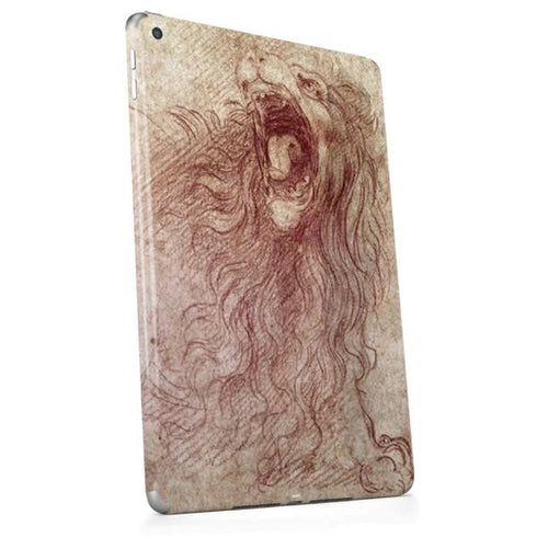 da Vinci - Sketch of a roaring lion by Da Vinci Apple iPad Skin