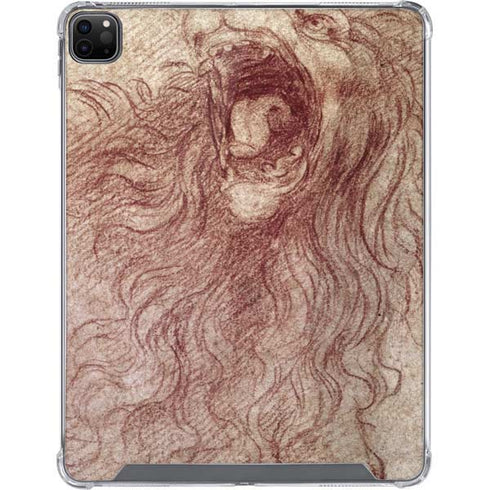 da Vinci - Sketch of a roaring lion by Da Vinci iPad Cases