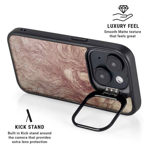 da Vinci - Sketch of a roaring lion by Da Vinci iPhone 14 Kickstand Case