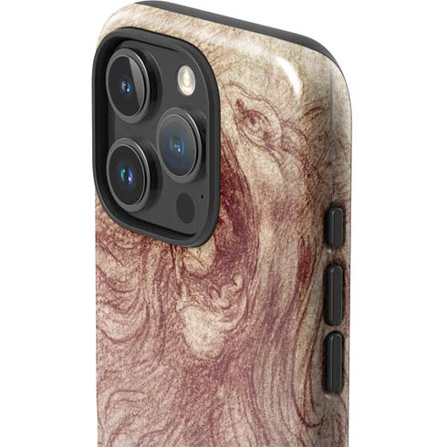 da Vinci - Sketch of a roaring lion by Da Vinci iPhone 16 Pro Impact Case