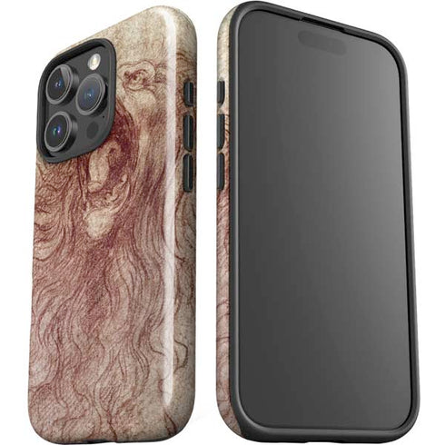 da Vinci - Sketch of a roaring lion by Da Vinci iPhone 16 Pro Impact Case