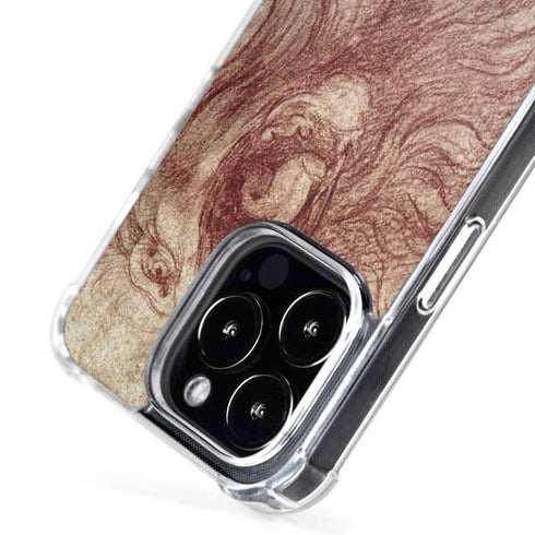 da Vinci - Sketch of a roaring lion by Da Vinci iPhone 16 Pro MagSafe Case