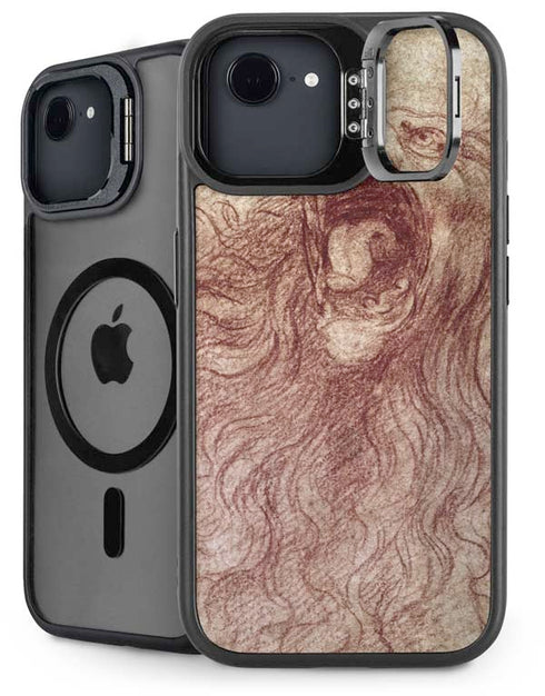 da Vinci - Sketch of a roaring lion by Da Vinci iPhone 16e Kickstand Case