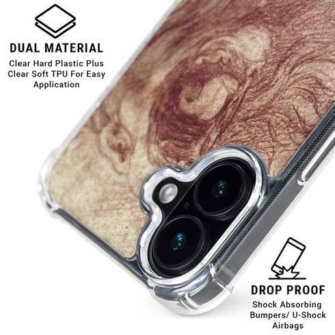 da Vinci - Sketch of a roaring lion by Da Vinci iPhone 17 MagSafe Case