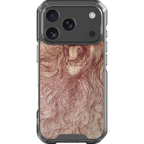 da Vinci - Sketch of a roaring lion by Da Vinci iPhone 18 Pro Clear Case