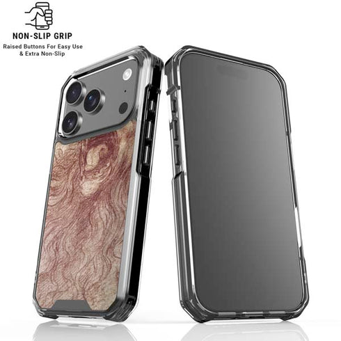 da Vinci - Sketch of a roaring lion by Da Vinci iPhone 18 Pro Clear Case
