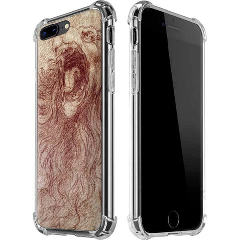 da Vinci - Sketch of a roaring lion by Da Vinci iPhone Cases