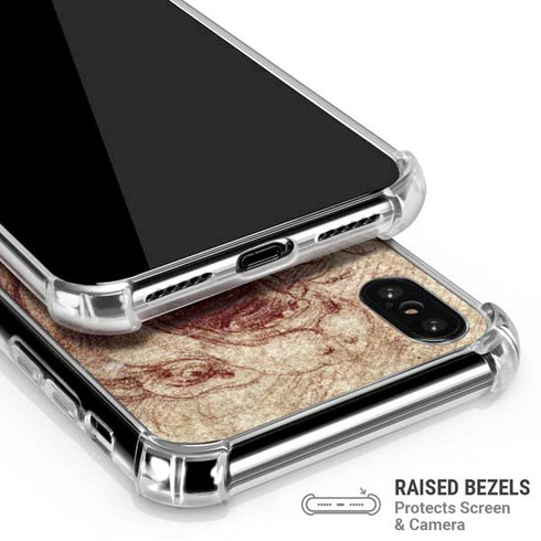 da Vinci - Sketch of a roaring lion by Da Vinci iPhone X/XS Clear Case