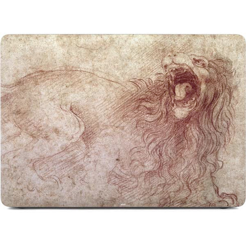 da Vinci - Sketch of a roaring lion by Da Vinci Apple MacBook Air Skin