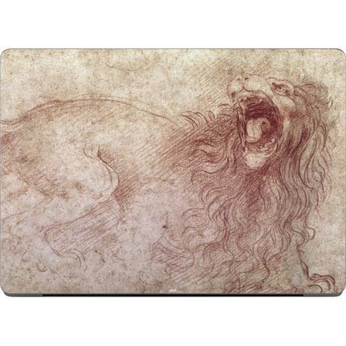 da Vinci - Sketch of a roaring lion by Da Vinci Apple MacBook Pro 14-inch Skin