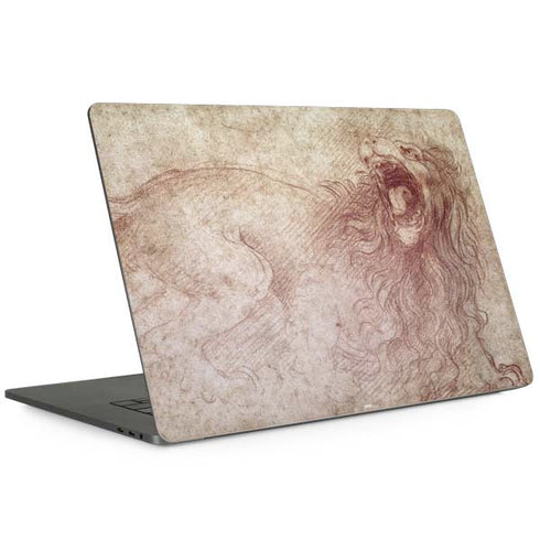 da Vinci - Sketch of a roaring lion by Da Vinci MacBook Skins