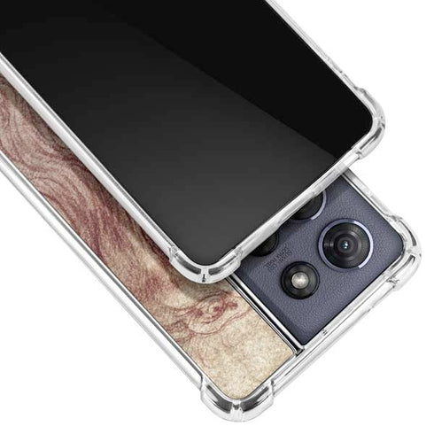 da Vinci - Sketch of a roaring lion by Da Vinci Moto G Play 5G (2025) Clear Case