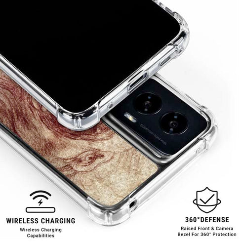 da Vinci - Sketch of a roaring lion by Da Vinci Moto G Power 5G (2024) Clear Case