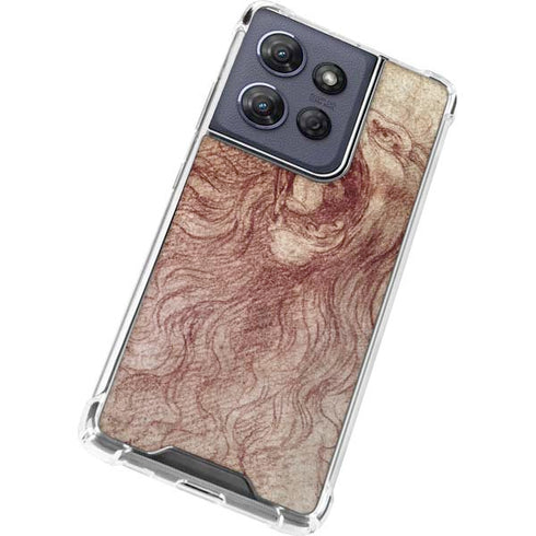 da Vinci - Sketch of a roaring lion by Da Vinci Moto G Stylus 5G (2025) Clear Case