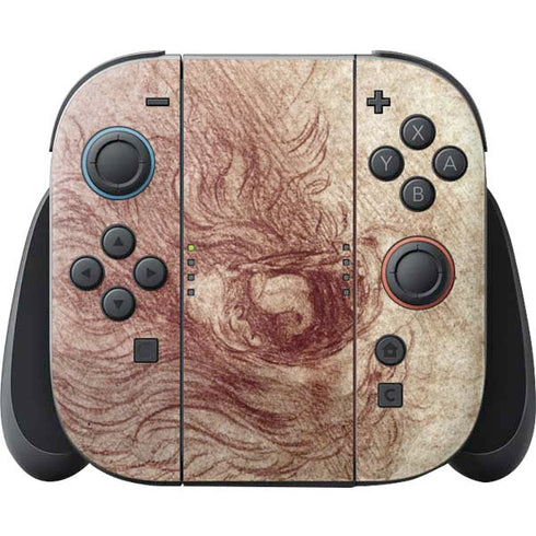 da Vinci - Sketch of a roaring lion by Da Vinci Nintendo Switch 2 (2025) Joy-Con Controller Skin