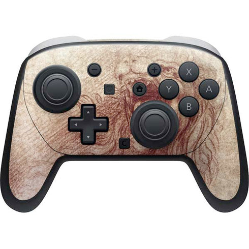 da Vinci - Sketch of a roaring lion by Da Vinci Nintendo Switch 2 (2025) Pro Controller Skin