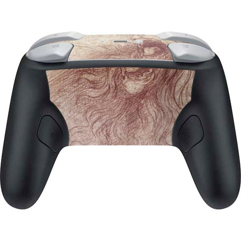 da Vinci - Sketch of a roaring lion by Da Vinci Nintendo Switch 2 (2025) Pro Controller Skin