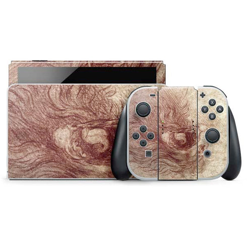 da Vinci - Sketch of a roaring lion by Da Vinci Nintendo Skins