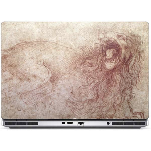 da Vinci - Sketch of a roaring lion by Da Vinci Dell Precision Skin
