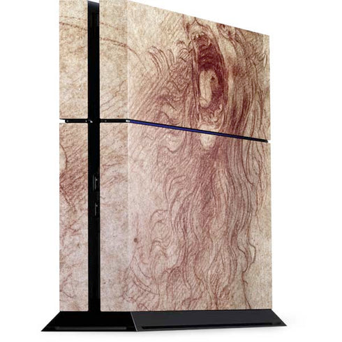 da Vinci - Sketch of a roaring lion by Da Vinci PlayStation PS4 Skins