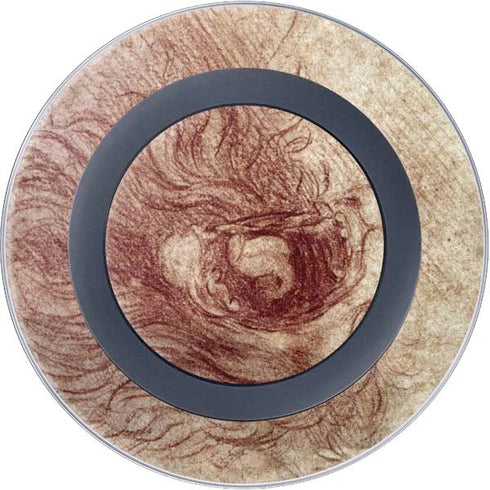 da Vinci - Sketch of a roaring lion by Da Vinci Wireless Charger Skin