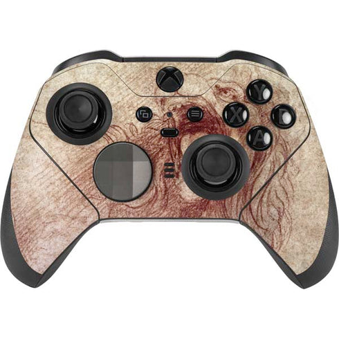 da Vinci - Sketch of a roaring lion by Da Vinci Xbox Elite Wireless Controller Series 2 Skin