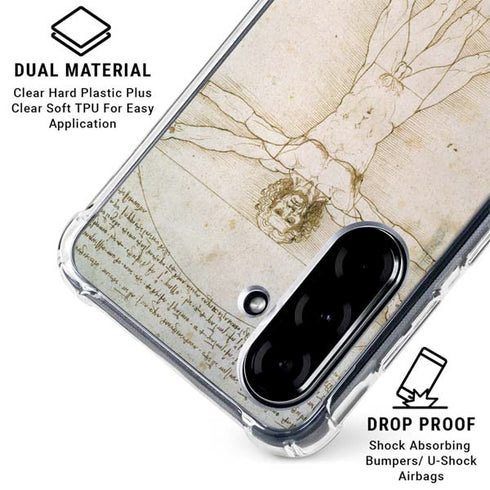Da Vinci - The Proportions of Man by Da Vinci Galaxy A36 5G Clear Case