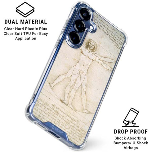 Da Vinci - The Proportions of Man by Da Vinci Galaxy S25 Plus Clear Case