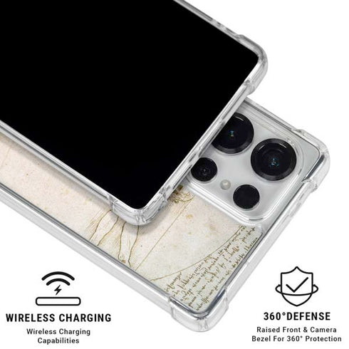 Da Vinci - The Proportions of Man by Da Vinci Galaxy S25 Ultra Clear Case