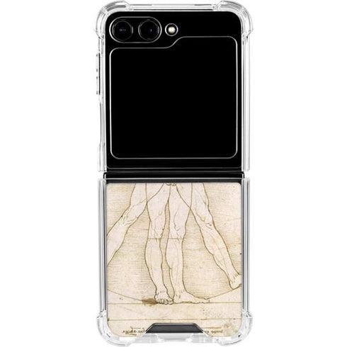 Da Vinci - The Proportions of Man by Da Vinci Galaxy Z Flip6 Clear Case