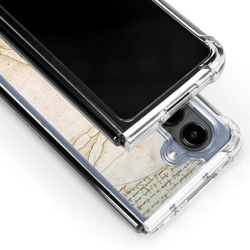 da Vinci - The Proportions of Man by Da Vinci Galaxy Z Fold5 5G Clear Case