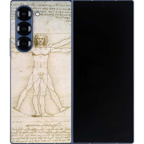 Da Vinci - The Proportions of Man by Da Vinci Galaxy Z Fold6 Skin