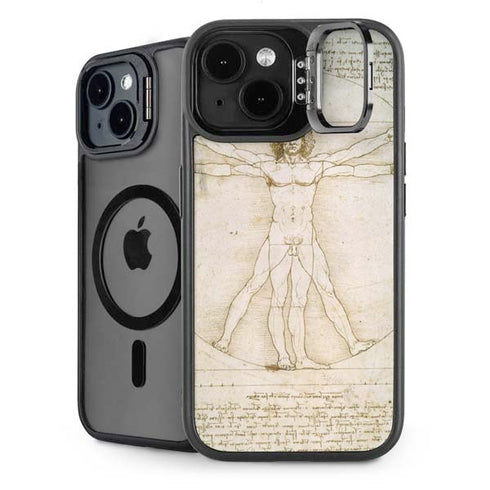 Da Vinci - The Proportions of Man by Da Vinci iPhone 15 Plus Kickstand Case