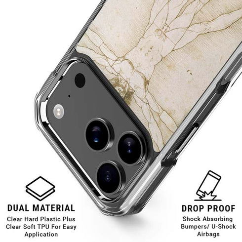 Da Vinci - The Proportions of Man by Da Vinci iPhone 18 Pro Clear Case