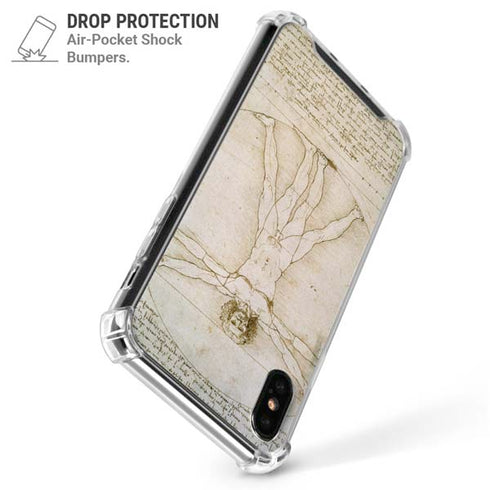 Da Vinci - The Proportions of Man by Da Vinci iPhone X/XS Clear Case