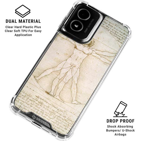 Da Vinci - The Proportions of Man by Da Vinci Moto G Power 5G (2024) Clear Case