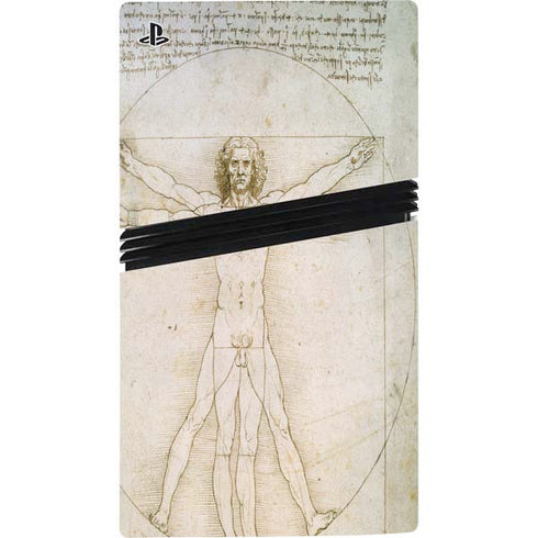 Da Vinci - The Proportions of Man by Da Vinci PS5 Pro Disk Console Skin