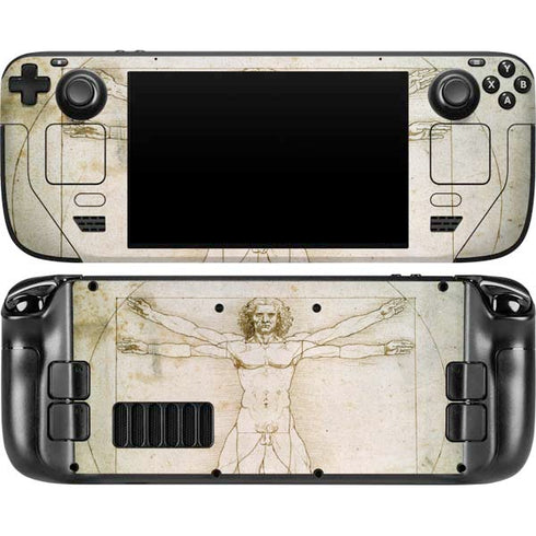 Da Vinci - The Proportions of Man by Da Vinci Steam Deck Handheld Gaming Computer OLED Skin