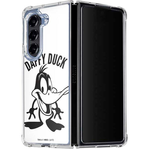 Looney Tunes Daffy Duck Big Head Galaxy Z Fold5 5G Clear Case