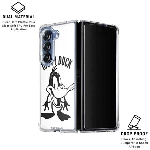 Looney Tunes Daffy Duck Big Head Galaxy Z Fold6 Clear Case
