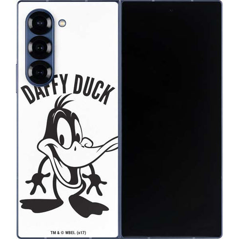Looney Tunes Daffy Duck Big Head Galaxy Z Fold6 Skin