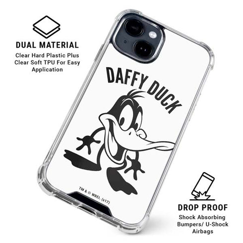 Looney Tunes Daffy Duck Big Head iPhone 15 Clear Case